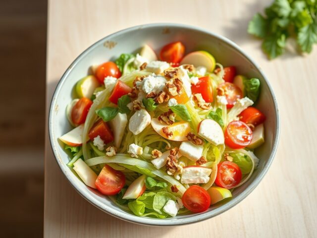 Pittige kaassalade