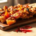 Pittige kipbrochette