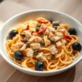 Pittige pasta met tonijn