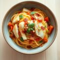 Pittige pasta met vis