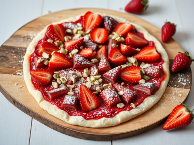 Pizza met rabarber