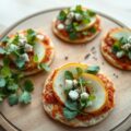 Pizza met waterkers en stiltonkaas