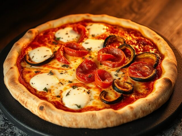 Pizza suprème met mozzarella
