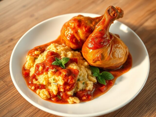 Pollo Italia con risotto