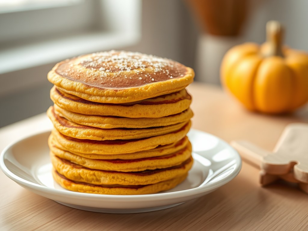 Pompoenpannenkoekjes, AI-gegenereerde illustratie