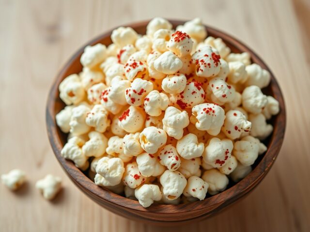 Popcorn met sumak, aantrekkelijk en ‘gezond’