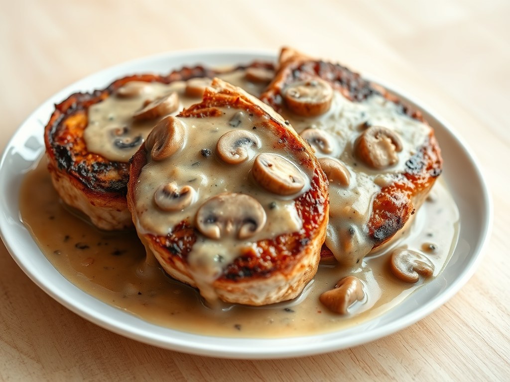 Pork Chops American Style, AI-gegenereerde illustratie