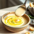 Prei-aardappelsoep met saffraan