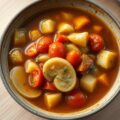Prei-ratatouille met saffraan