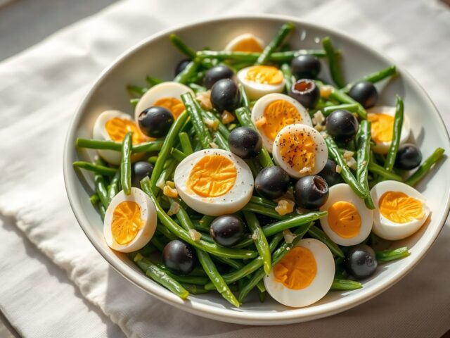 Prinsessenbonensalade met ei en citroen