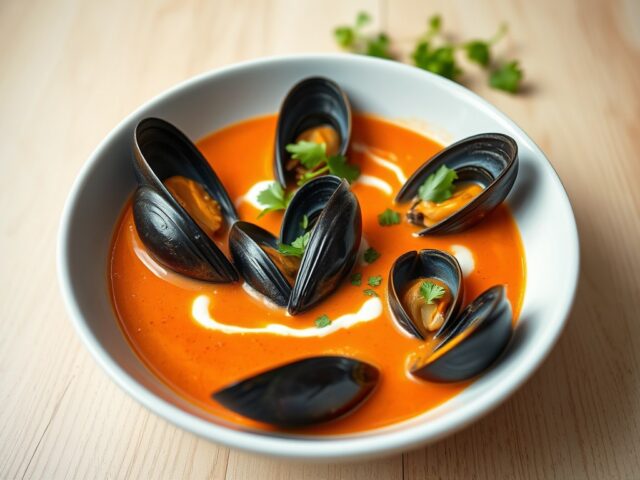 Provençaalse velouté met mosselen