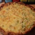 Quiche met prei, gerookte zalm en kaas