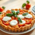 Quiche met tomaten en mozzarella