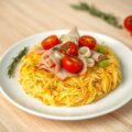 Rösti met ham en kerstomaatjes