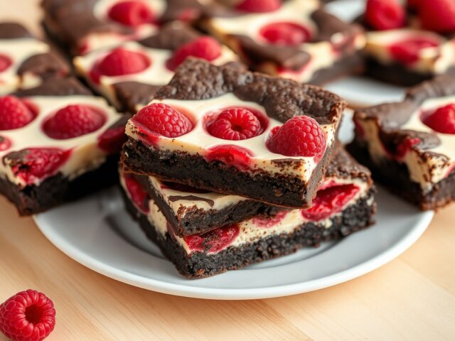 Raspberry cheesecake brownies