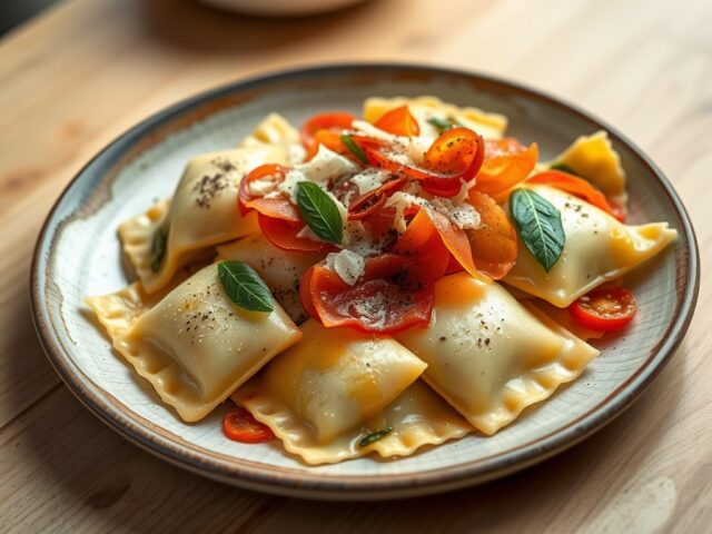 Ravioli di Prosciutto di Parma Caprese