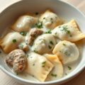 Ravioli met peterseliesaus