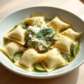Ravioloni met pesto-ricottavulling
