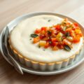 Ricotta- en mozzarellaflan met tomatensalsa