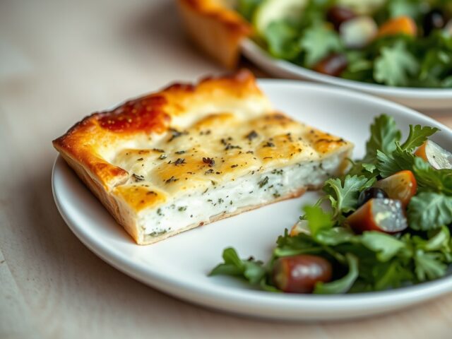 Ricottataart met Salade