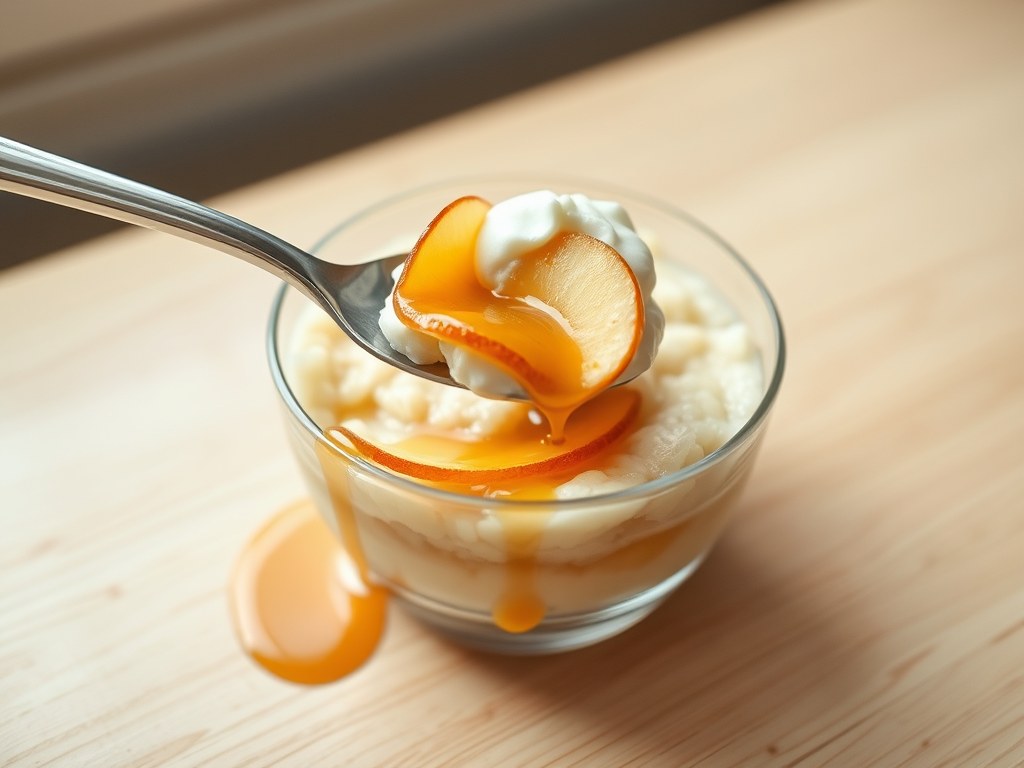 Rijs dessert, AI-gegenereerde illustratie