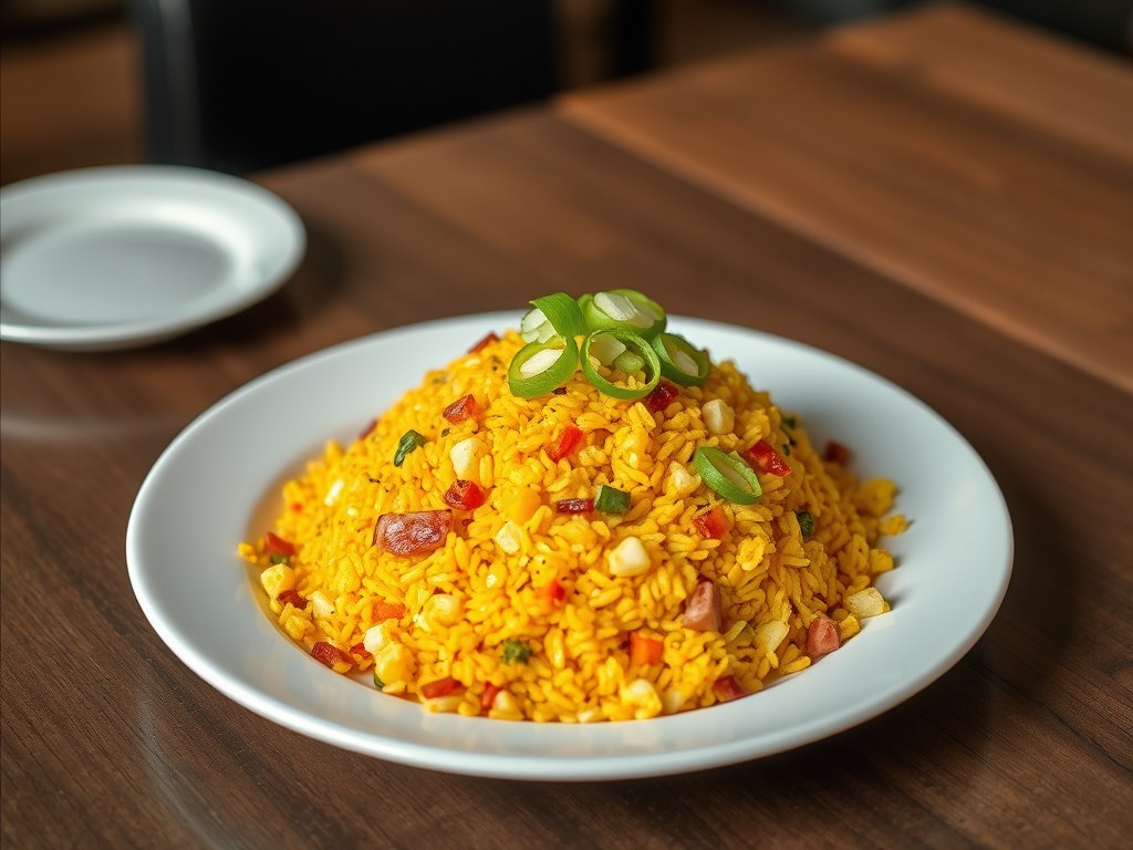 RIJST : Nasi Goreng Kol Kembang, AI-gegenereerde illustratie