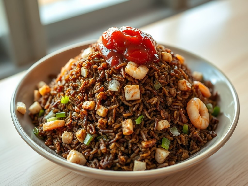 RIJST Nasi Goreng Maleisie, AI-gegenereerde illustratie