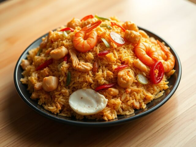 RIJST Thai Nasi Goreng IV met Kip en Garnalen