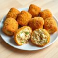 Rijstkroketjes met tonijn en mozzarella