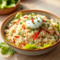 Rijstsalade met koriander