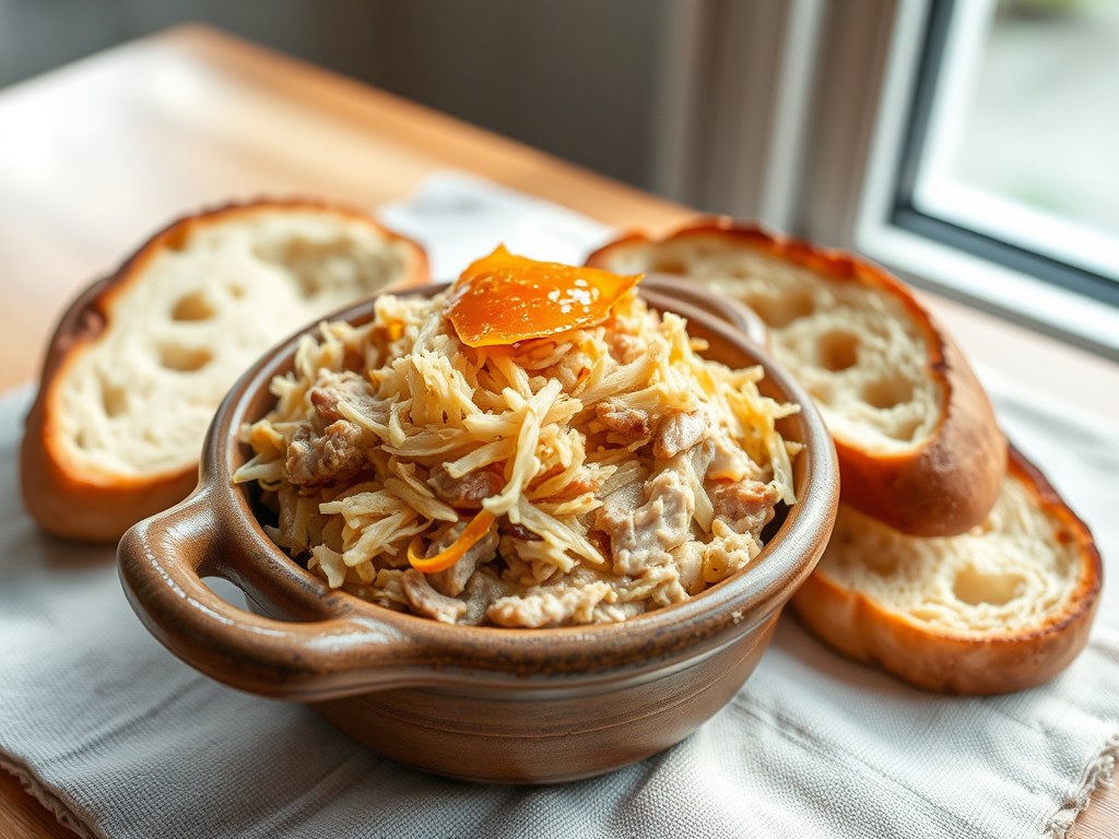Rillettes, AI-gegenereerde illustratie
