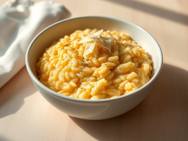 Risotto con tre formaggi (risotto met 3 kazen)
