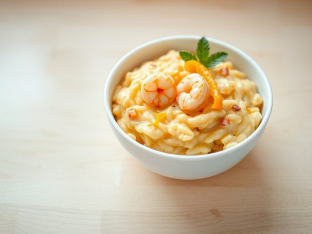 Risotto met Garnaal en Sinaasappel