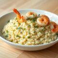 Risotto met garnalen en dragon