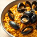 Risotto met Mosselen en Pompoen