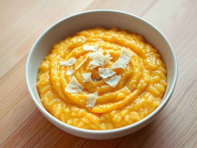 Risotto met saffraan en Hollandse kaas