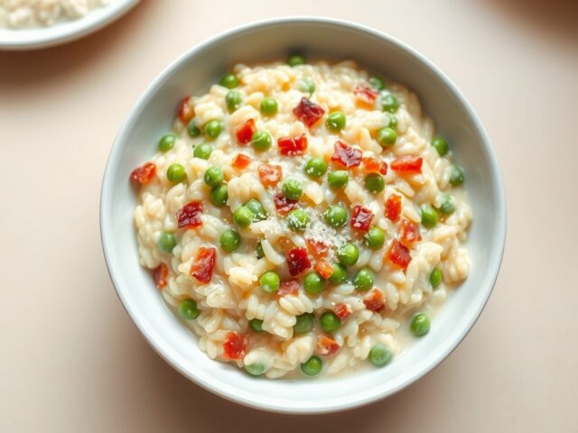 Risotto met Spek en Erwten
