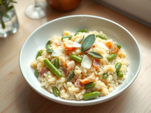 Risotto met tuinbonen