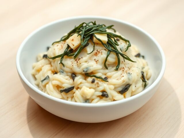 Risotto met zeewier