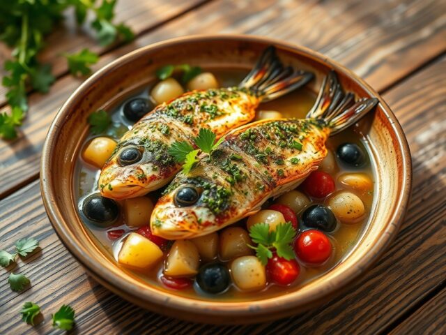 Rode mul met chermoula
