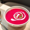 Rodebietensoep met sinaasappel