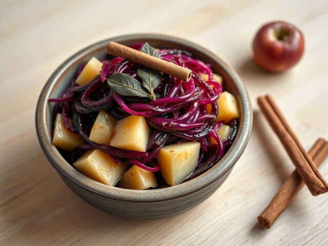 Rodekool met appels
