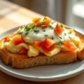 Roereitjes met gerookte paling en kruiden