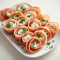 Rolletjes Gande Ham gevuld met kaas