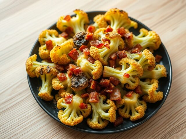 Romanesco bloemkool met spek