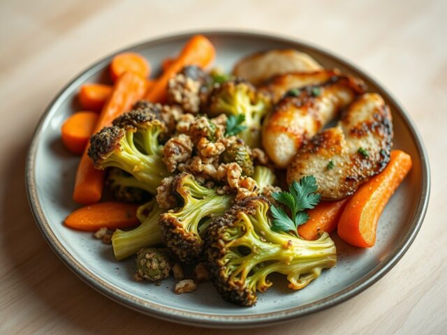 Romanesco met walnoten