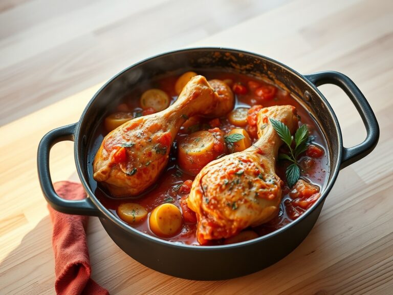 Romeinse tomatenstoofpot met kip