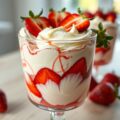 Romig aardbeiendessert