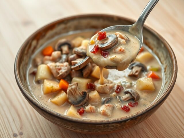 Romige kalfsragout met oesterzwammen en pancetta