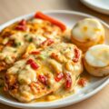 Romige kipfilets en aardappeltaartjes
